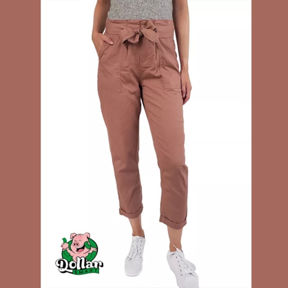 VANILLA STAR Juniors' Tie-Front Cuffed Utility Pants W 26/ 3